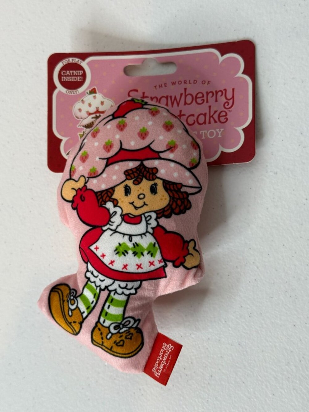 Strawberry Shortcake Plush Cat Toy Catnip Pink Retro Y2K New